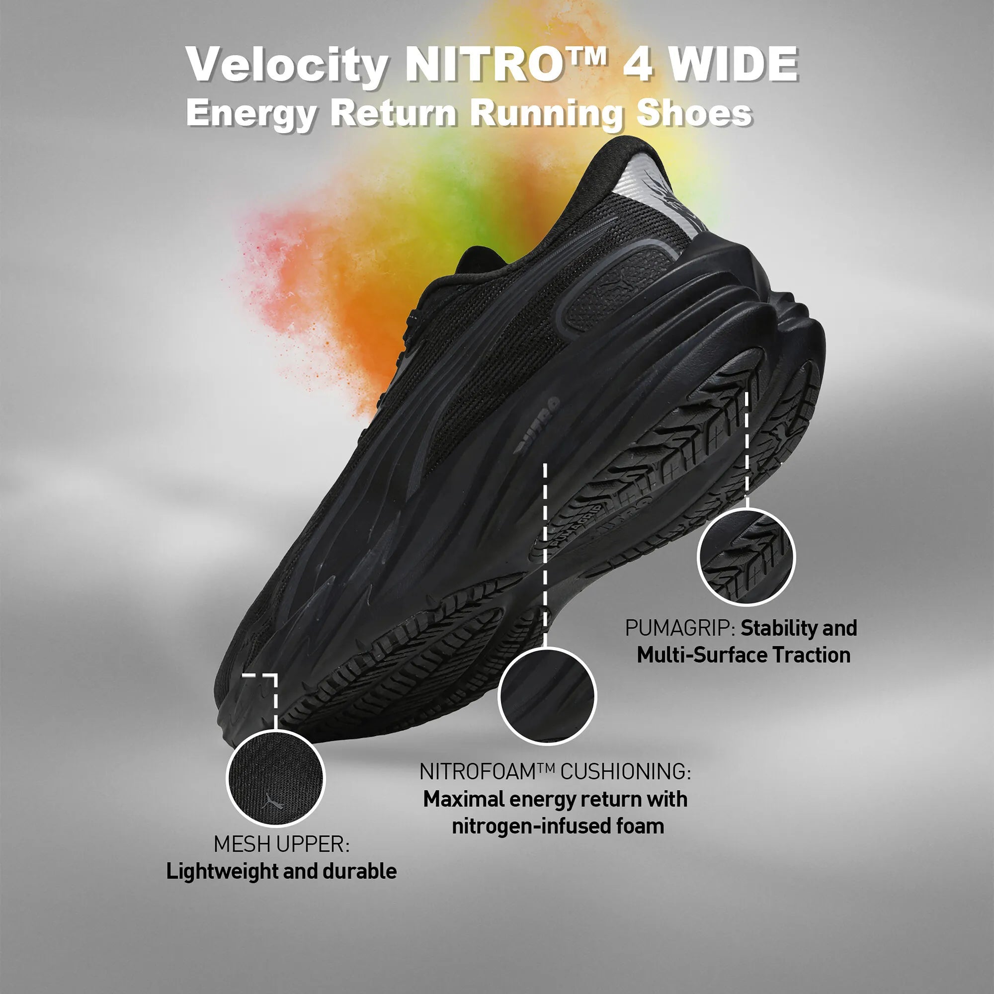 Puma Velocity NITRO 4 Black Wide