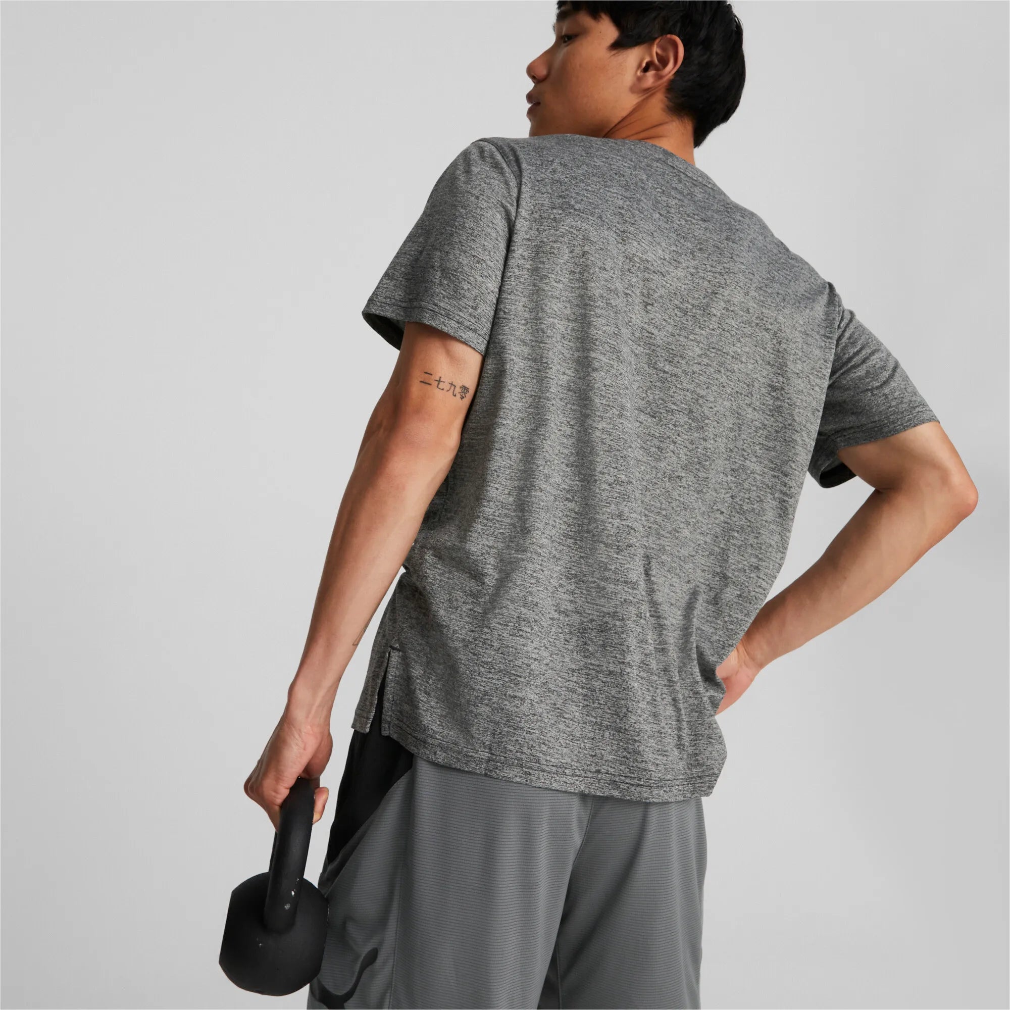 Puma Train Favourite Heather Cat Tee Black Heather