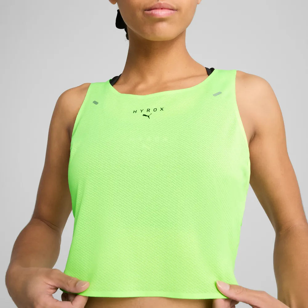 Puma x HYROX Ultraspun Crop Tank Green Glare