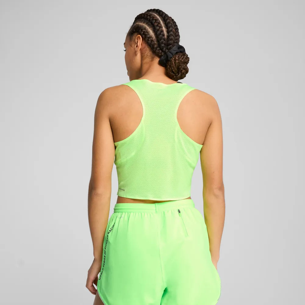Puma x HYROX Ultraspun Crop Tank Green Glare