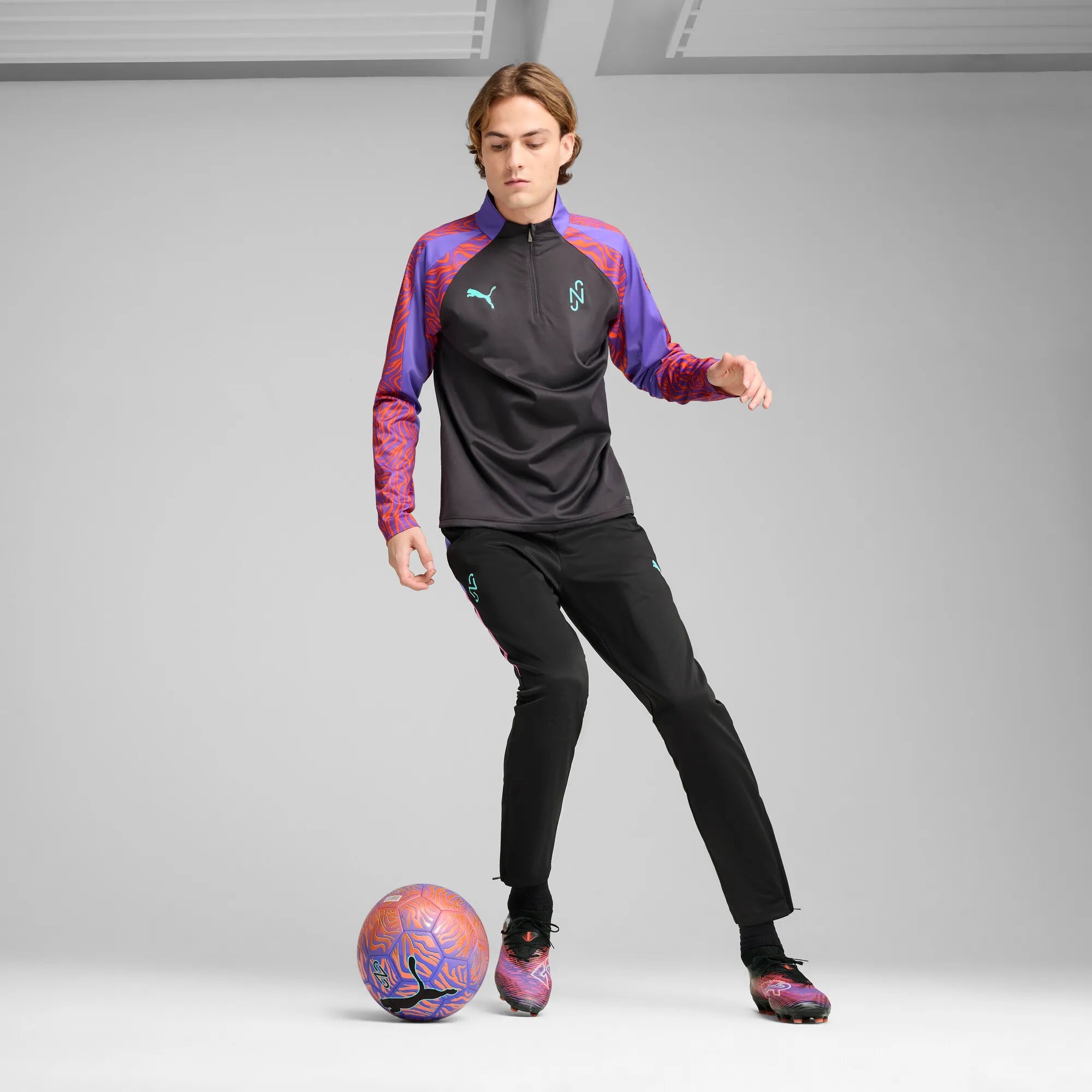 Puma Neymar JR Creativity 1/4 zip Dark Coal