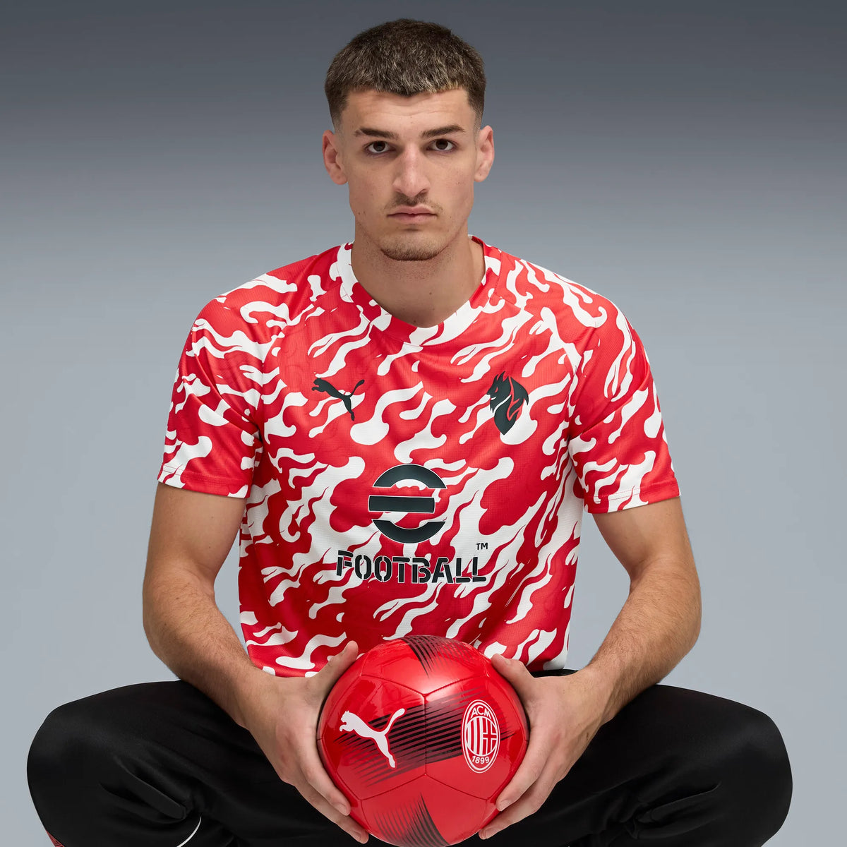 Puma AC Milan Pre-match Jersey White-For All Time Red