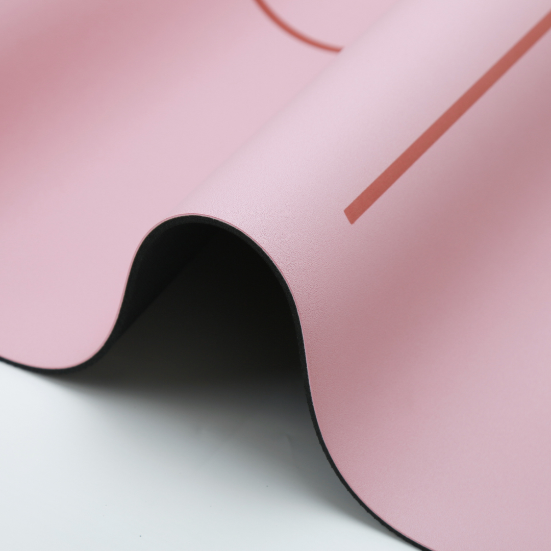 Premium Rose Clay Eco Yoga Mat: Natural Rubber, High-Grip, Alignment for Mindful Practice