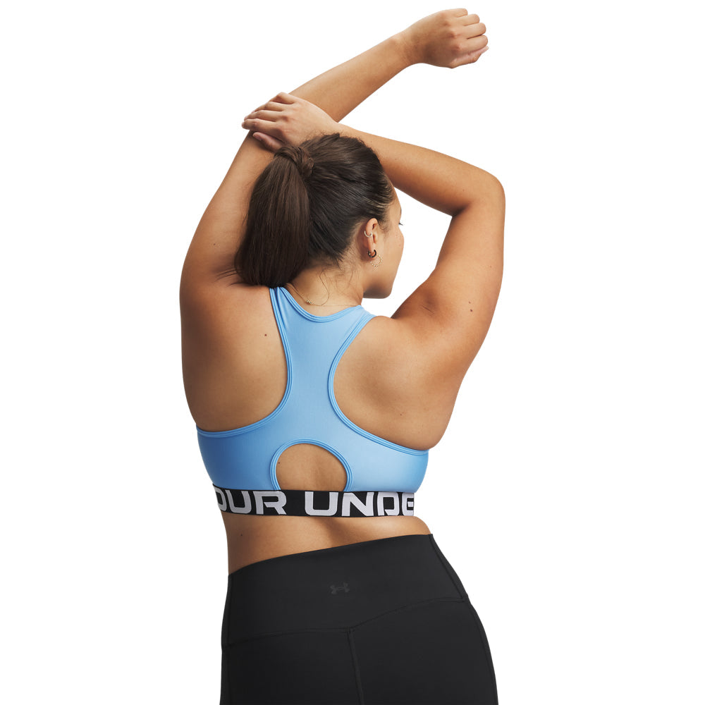 Under Armour Heatgear® Authentics Mid Branded Sports Bra Blue