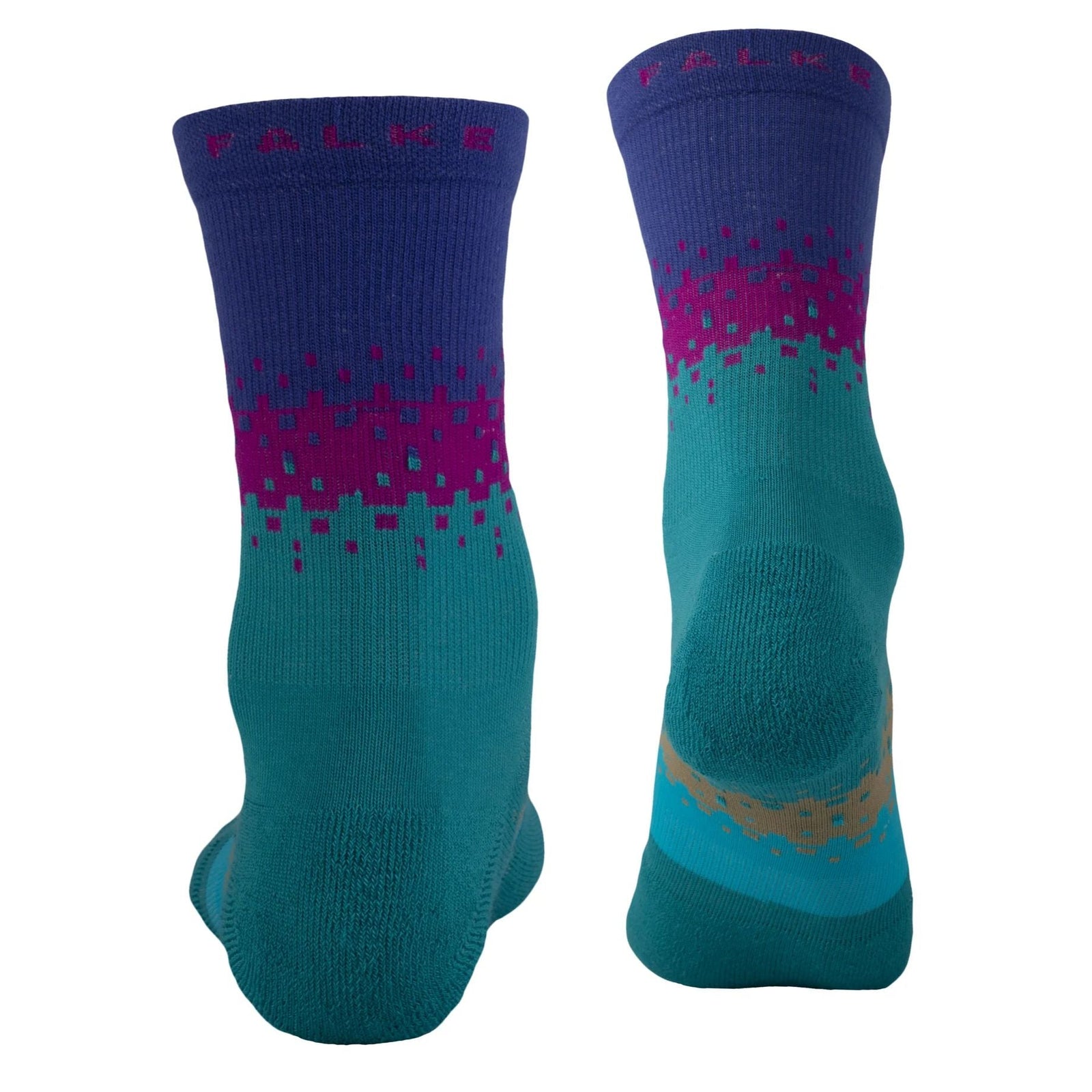 Falke Limited Edition Small Blocks Socks - Zure - Front 