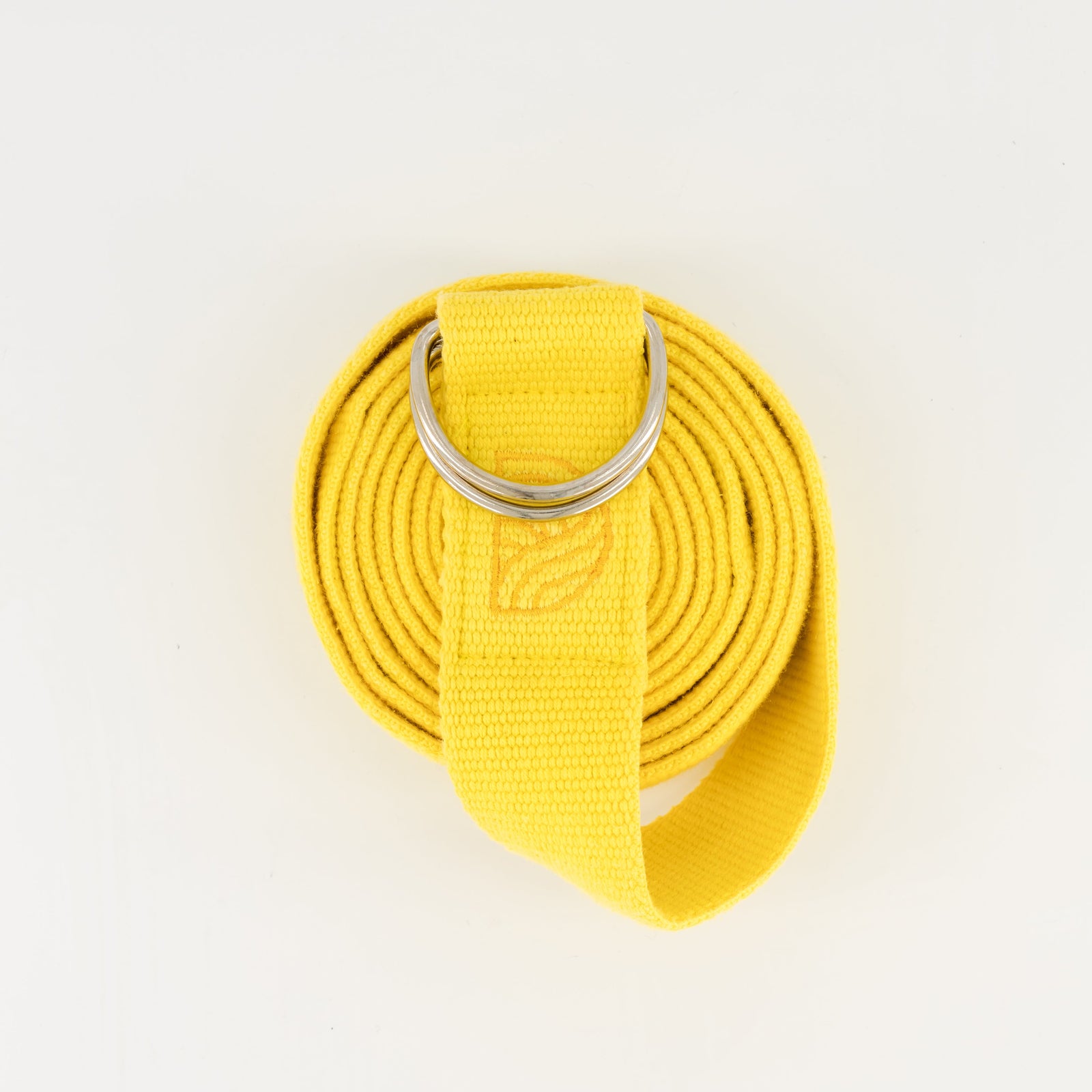 Premium Sunshine Yellow Cotton Yoga Strap for Enhanced Flexibility & Poses